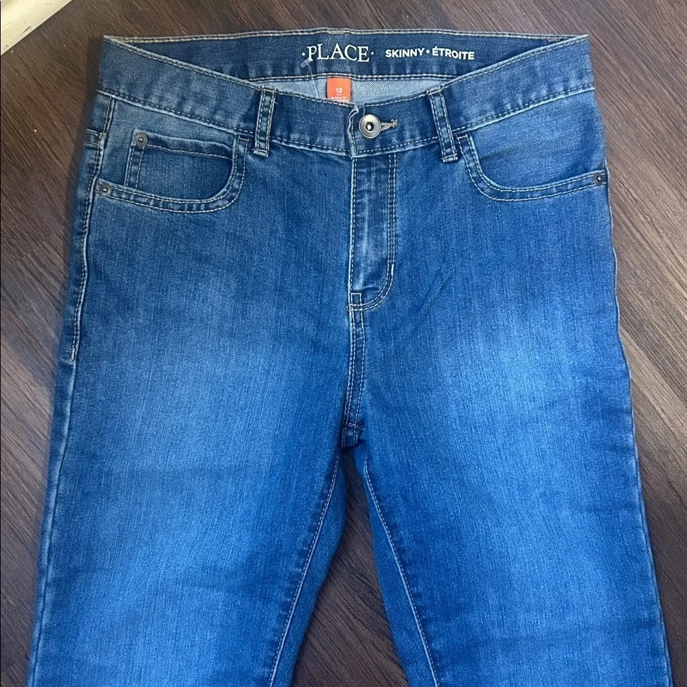 The Children's Place skinny medium wash blue jeans size 12 NWOT